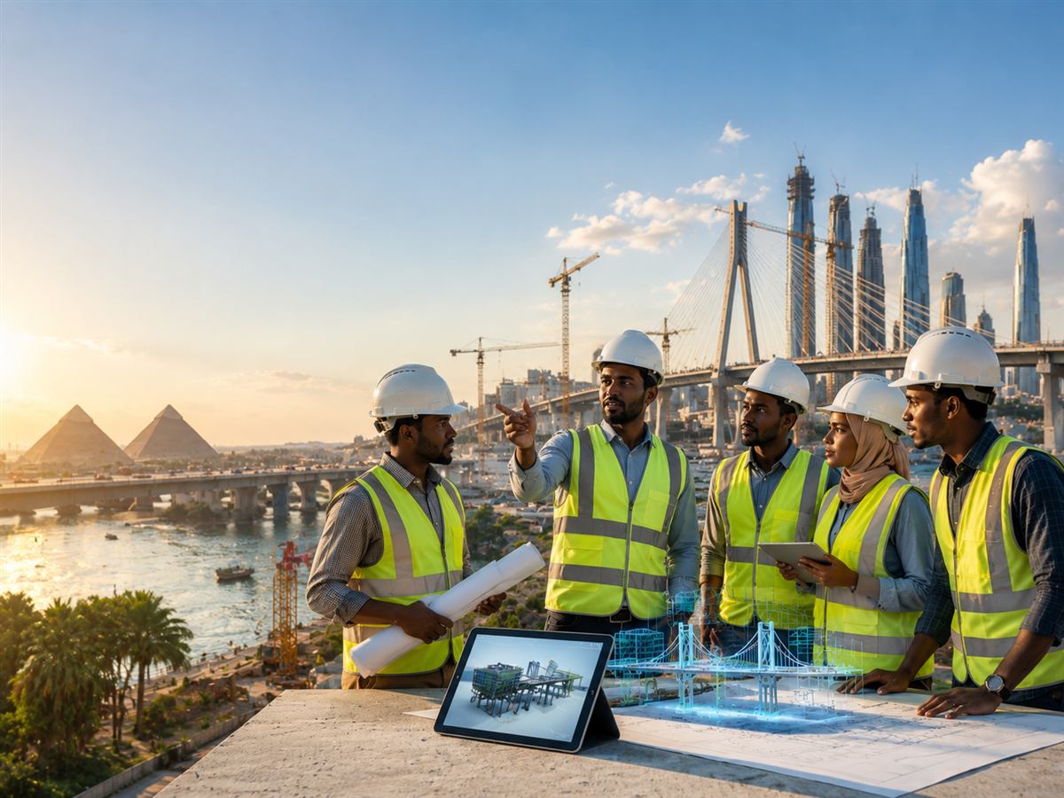 Engineers on a work site
